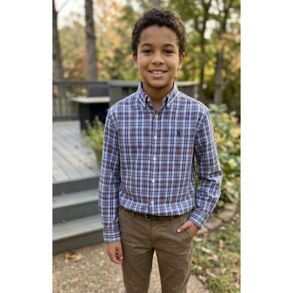 Ralph Lauren Polo Plaid Button Down Long Sleeve Shirt Boys' Size 10-12 Medium